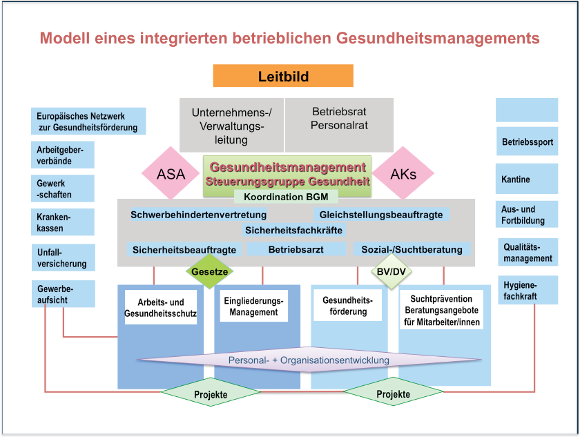 Modell eines integrierten betrieblichen Gesundheitsmanagements